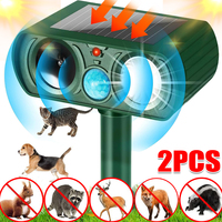 Ultrasonic Outdoor Repeller PIR Sensors Solar Powered Animal Repellent Garden Yard Squirrel Skunk Raccoon Deterrent Repellents