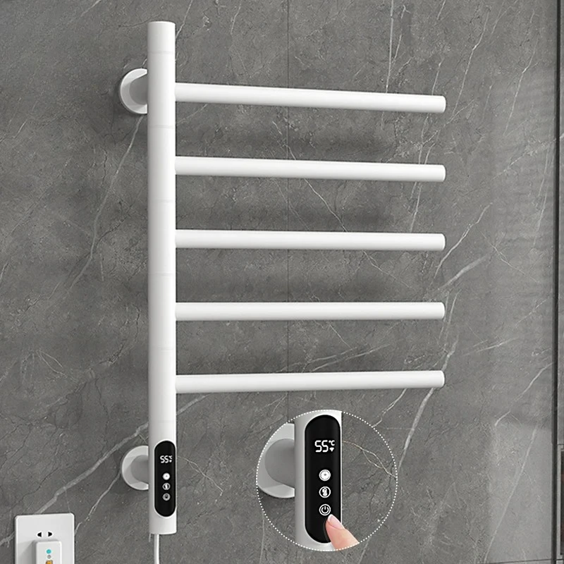 Electric Heated Towel Rack Rotatable Energy Saving Sterilization
