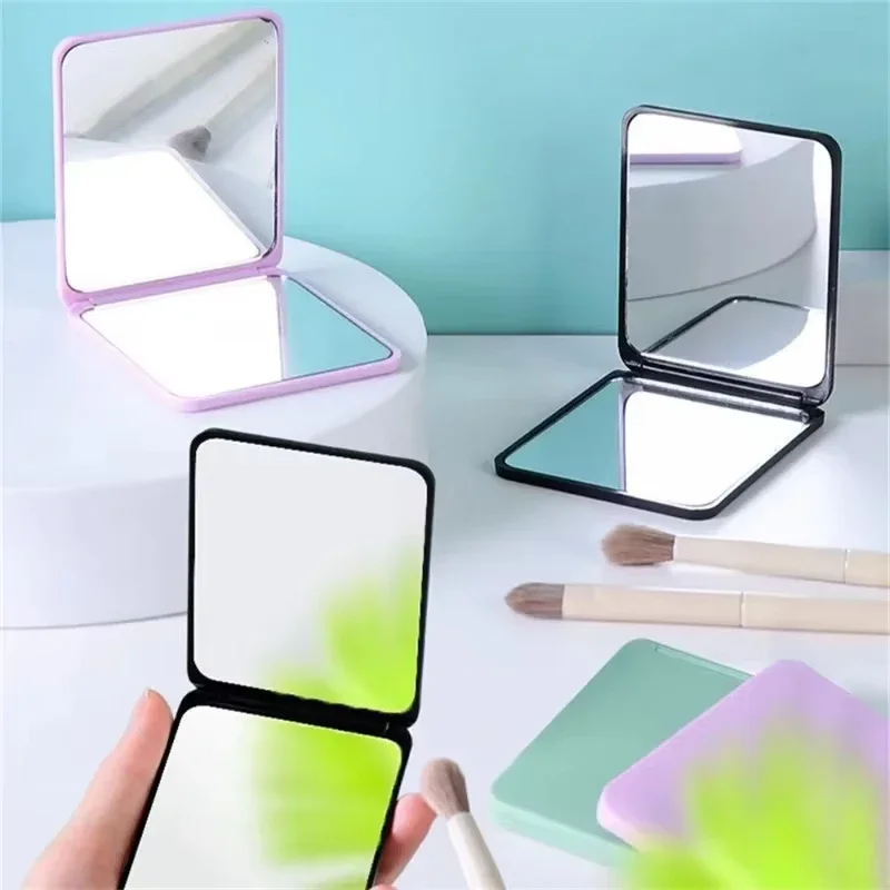 Portable Double‑Sided Mirror Foldable Makeup Mirror Student Dormitory Desktop Small Gift Wholesale