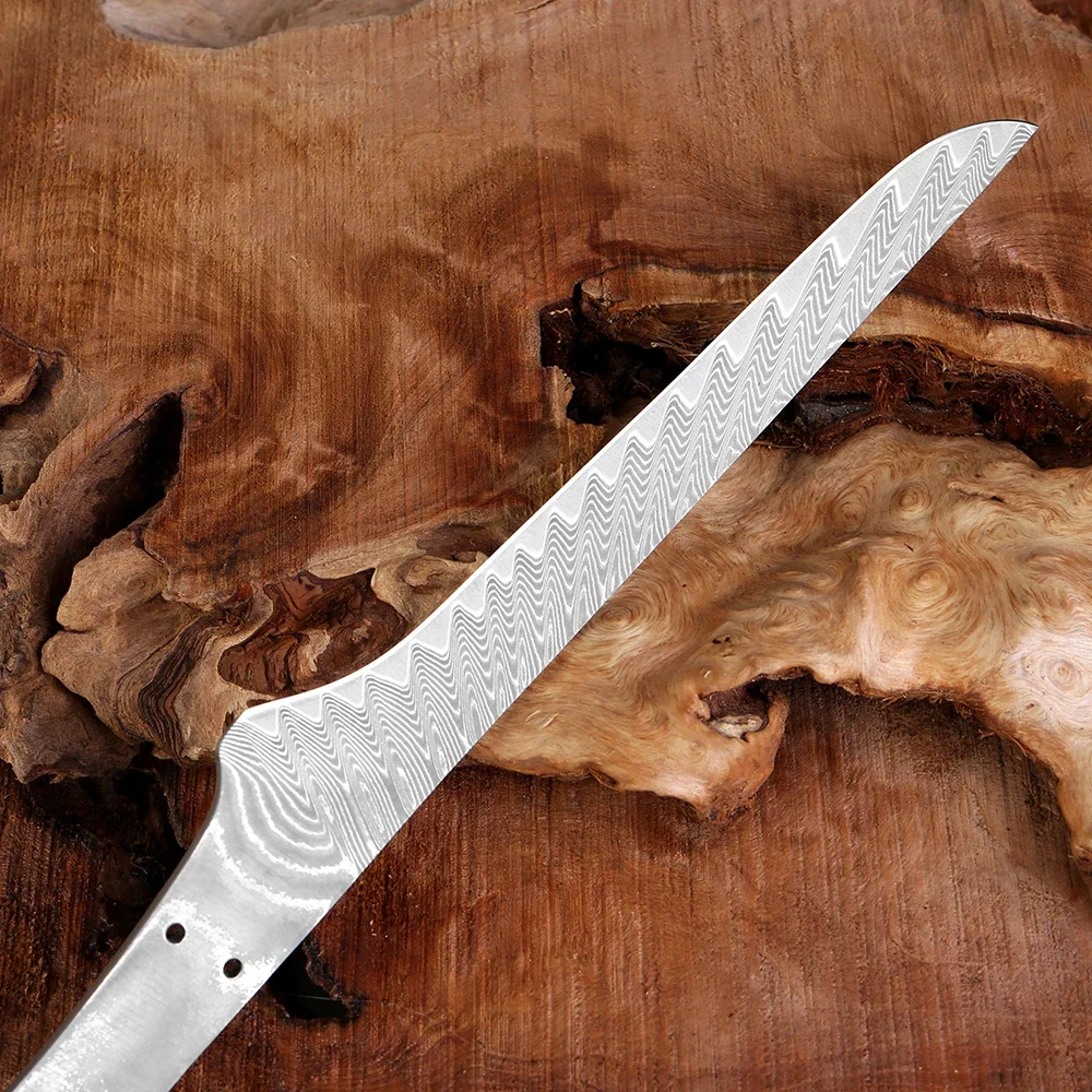 اليد مزورة دمشق الصلب قطعة الع - مراجعة Knife Blade Blank Damascus Steel Forged وسعره