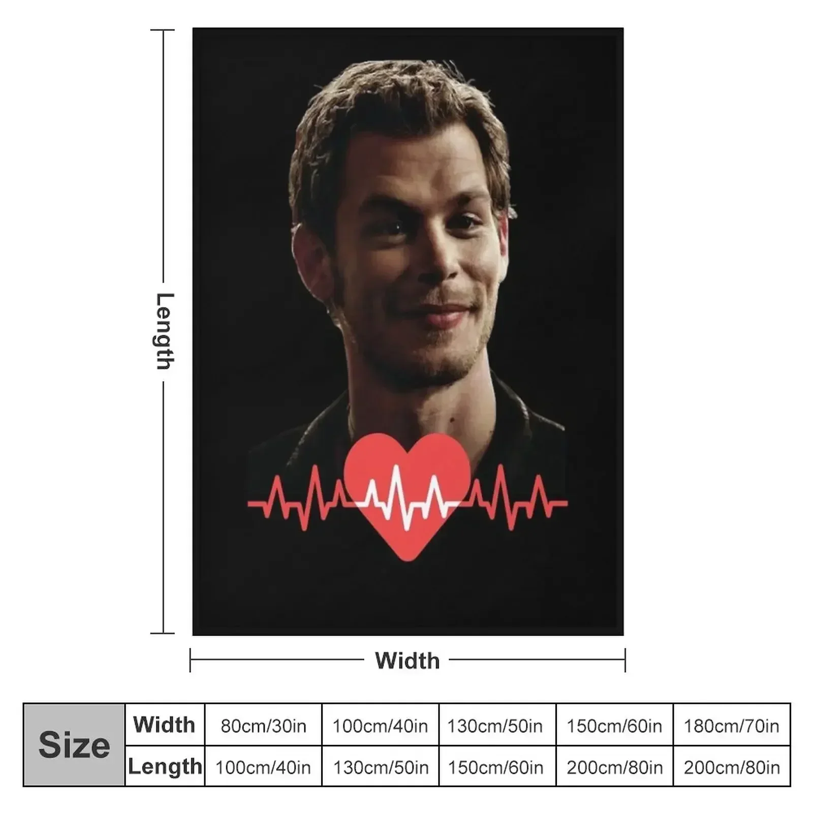 Klaus Mikaelson Throw Blanket sofa bed Flannel Fabric Polar Luxury Softest Bed Fashionable Blankets