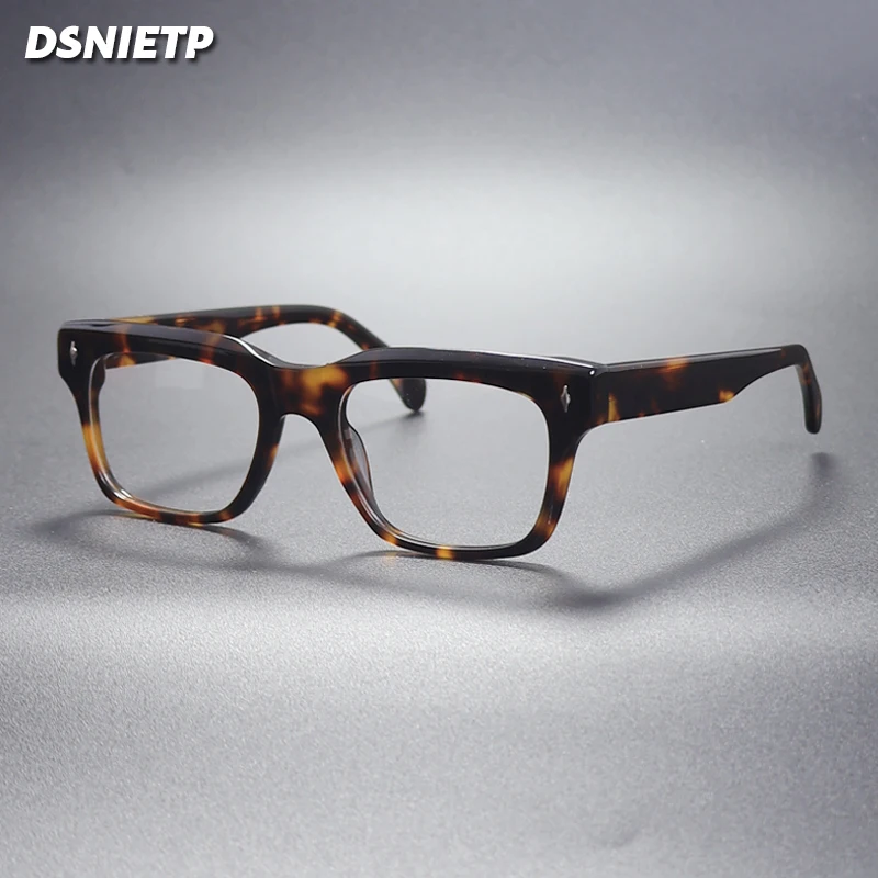 

Luxury Acetate Reading Glasses Men Vintage Square Photochromic Anti Blue Light Prescription Glasses Myopia Hyperopia Eyewear