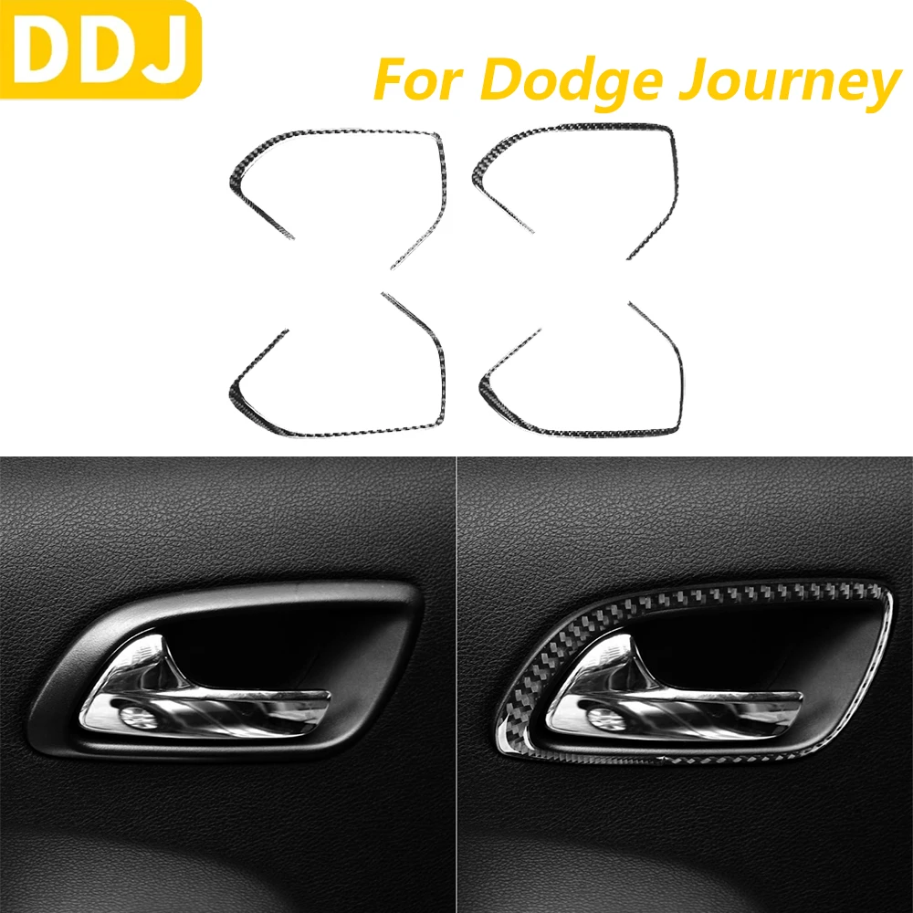 

Для Dodge Journey 2011-2017 углеродное волокно передняя задняя внутренняя дверная ручка рамка панель отделка автомобильные аксессуары декоративная наклейка