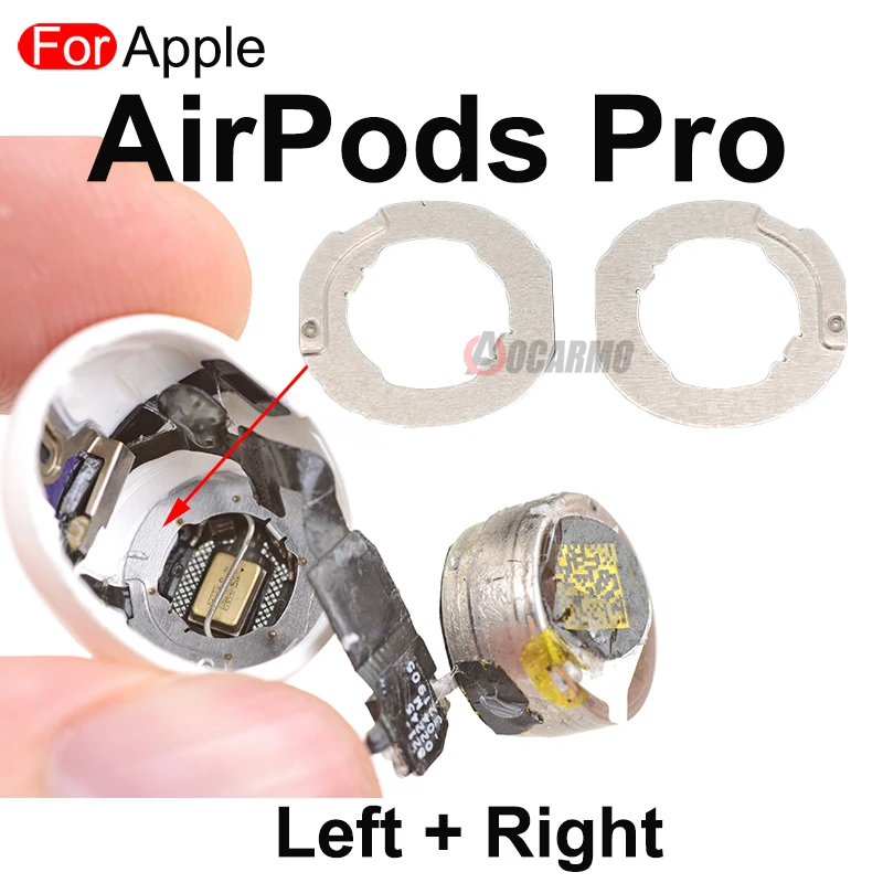 Aocarmo For Apple AirPods Pro A2084 A2083 Earphone Inside Microphone Fixing Buckle Metal Ring Repair Replacement Part