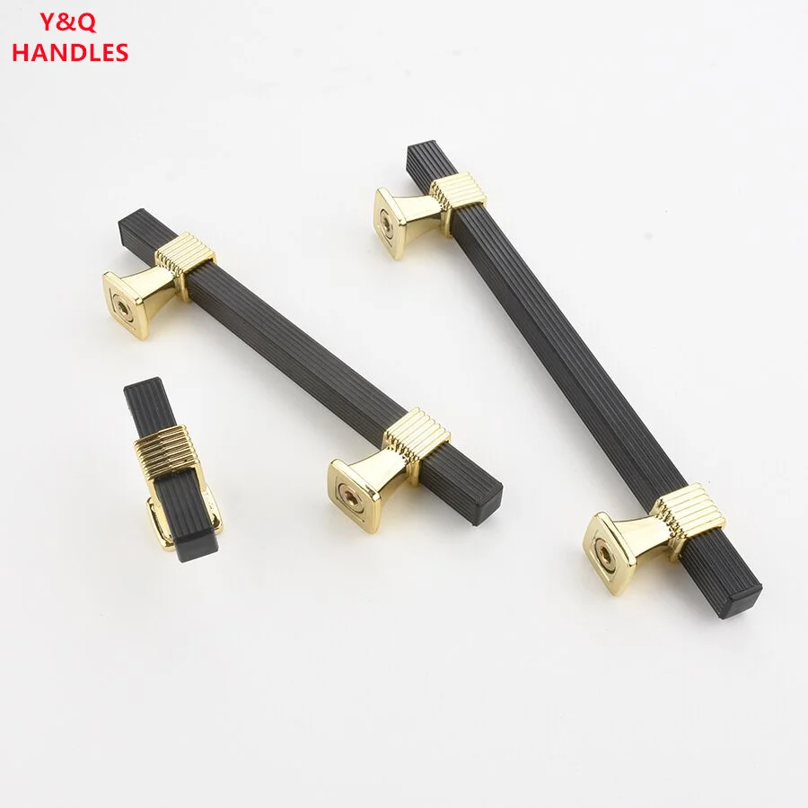 Handles Drawer Cabinet Furniture Kitchen Handles for Cabinet Knob Door Drawer Furniture Kitchen Knob Two-Color Stitching Golden