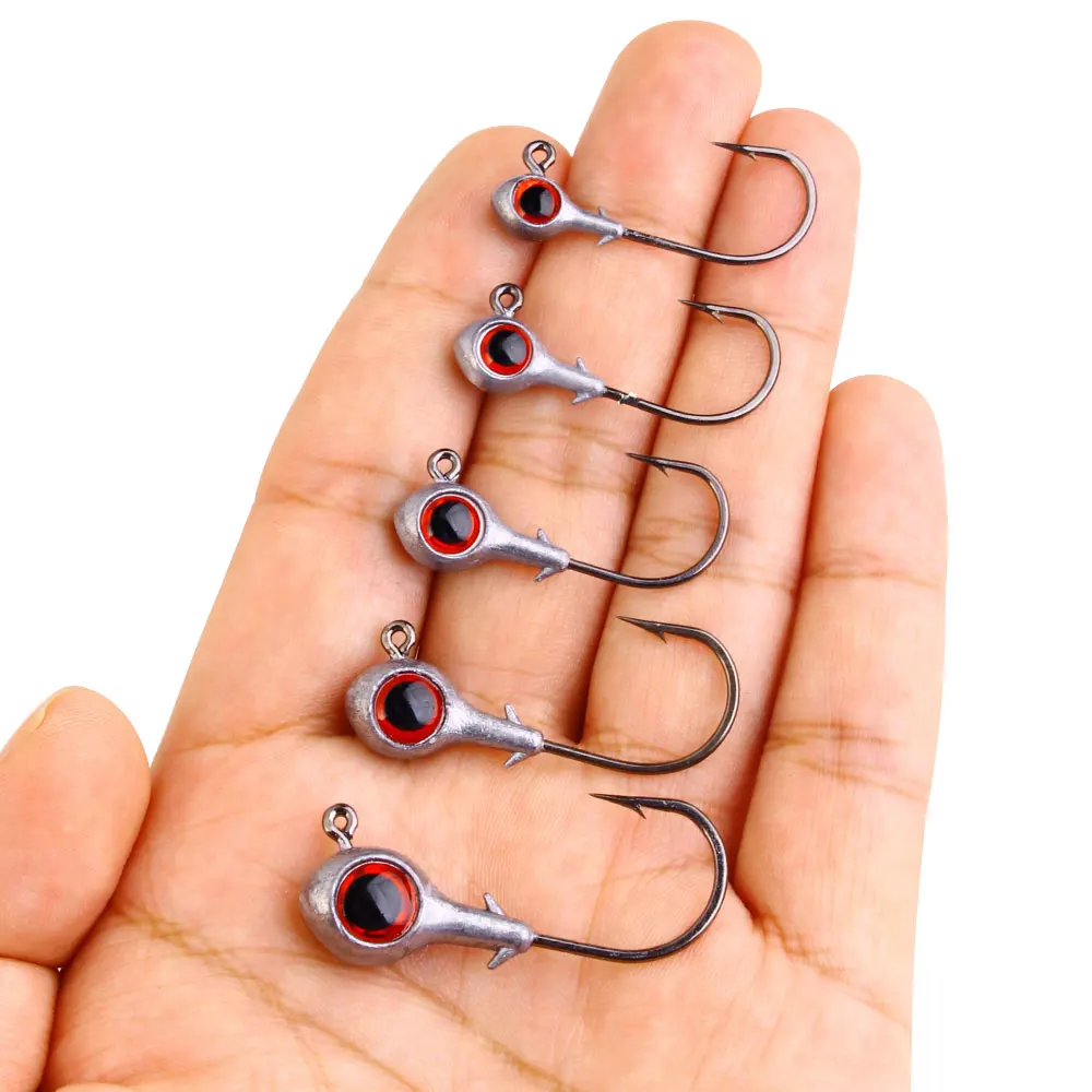 5pcs/ Swimbait jig Head Hooks with big eyes High Strength Sw