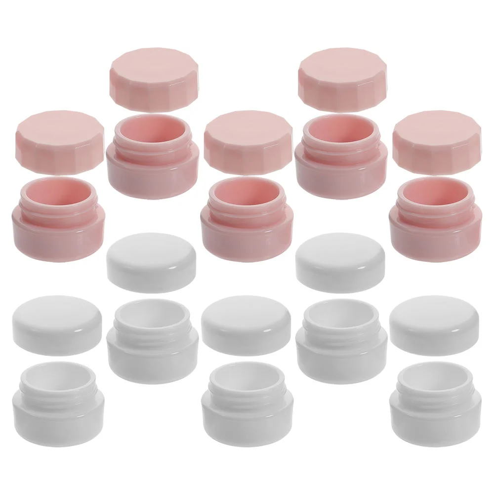 

10 Pcs Cream Box Plastic Containers with Lids Refillable Jars Empty Bottle Makeup Pp Lotion Travel