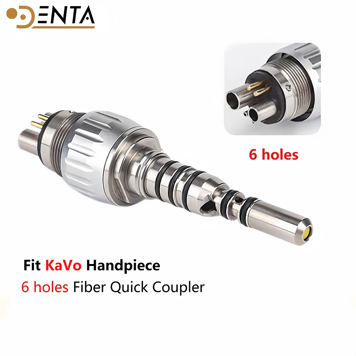 1pcs 6 hole Dental Quick Coupler Coupling Fit for Kavo Fiber Optic Handpiece 6Hole Dentistry tools