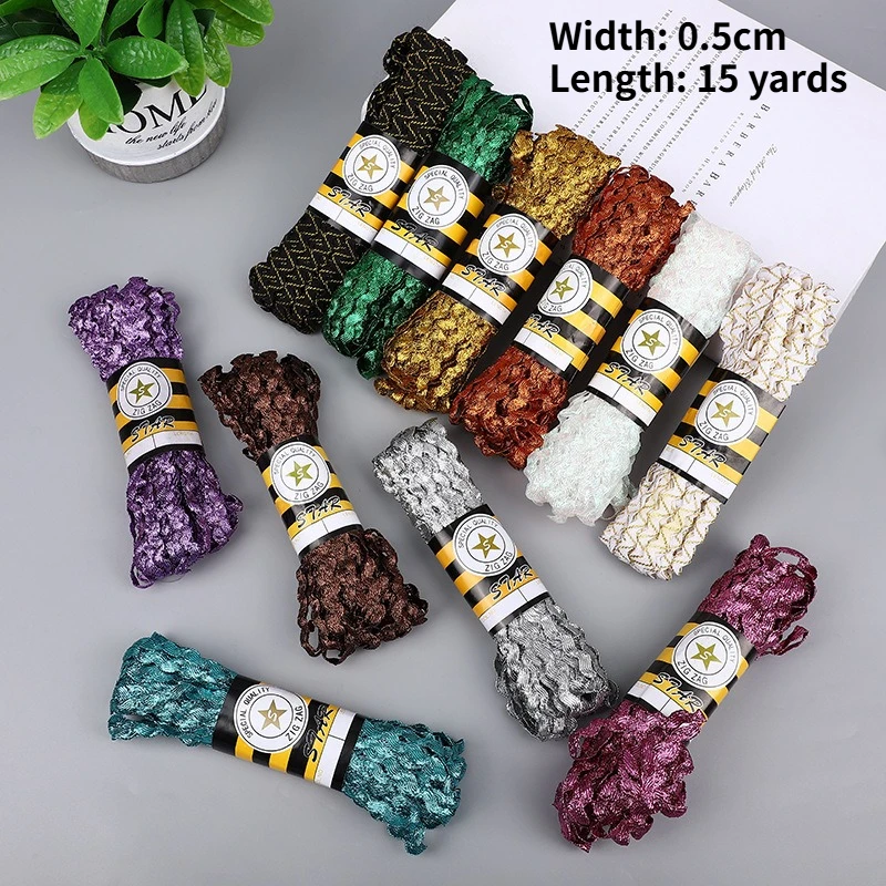 

15 Yards Wavy Gold Wire Lace, DIY Jewelry Accessories, Clothing Accessories, S Wave Bands, Handmade Gift Making Crochet Yarn