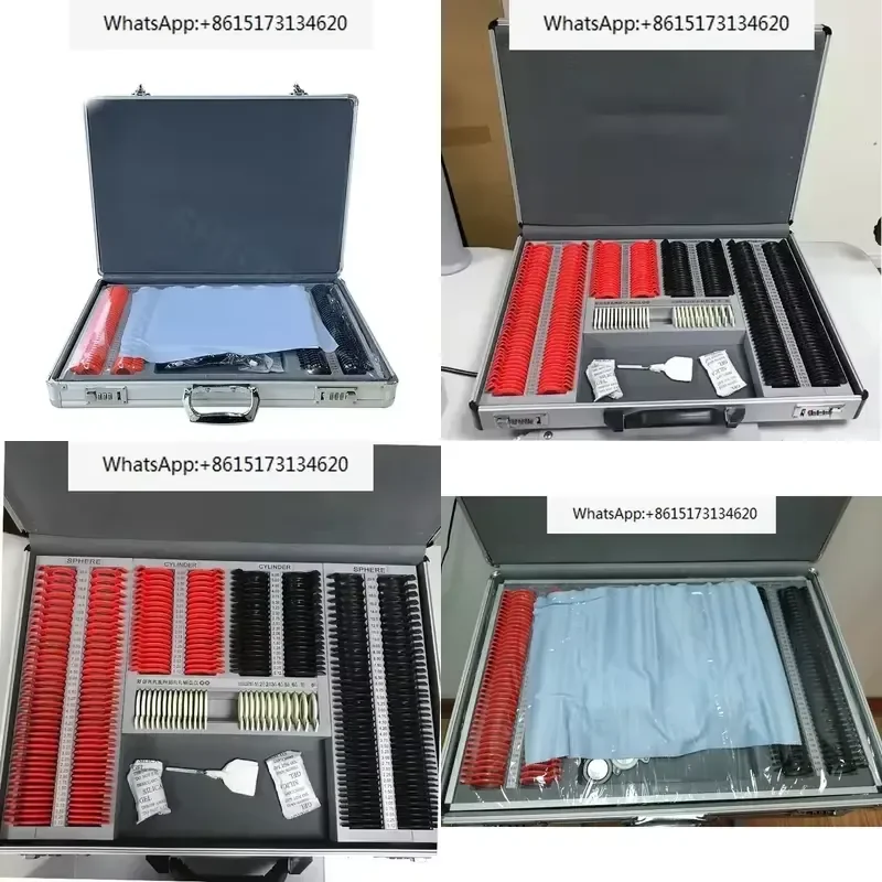 Plastic Wheel Test Lens Set Aluminum Leather Optical Frame High Quality Optometry Equipment Eye Examination
