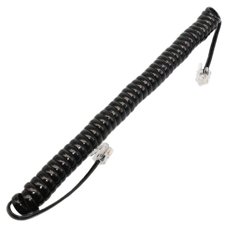 RJ10 Telephone Handset Cord 3meters Curved Telephone Landline Phone Handset Handle Line Cable Extension Cord Curly Coiled Cable