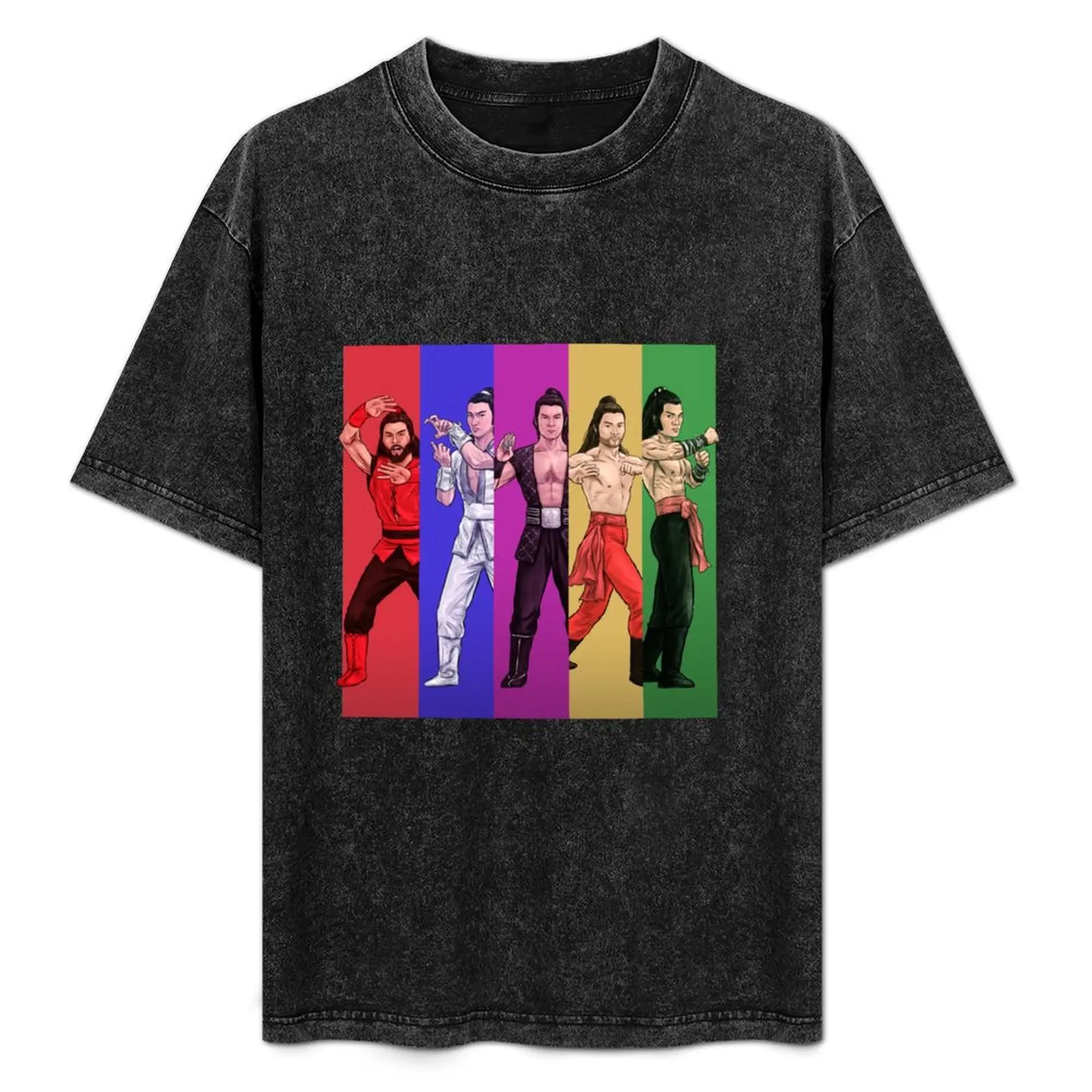 

5 Deadly Venoms Color Collage T-Shirt Casual Loose Short Sleeve Tee for Men
