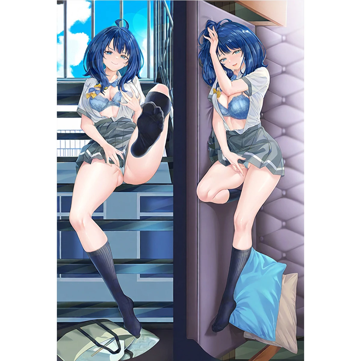 Yakishio Dakimakura غطاء أنيمي فتاة Shikiya Yumeko الكبار Hananoji Anna ong الحياة حجم وسادة حالة العناق.. هدية مخصصة