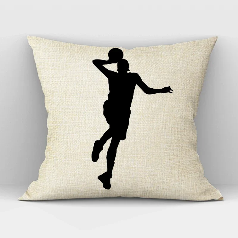 Nordic Sports Decorative Throw Pillow Case Play Basketball Print Cushion Cover Sofa Home Decor Pillowcase