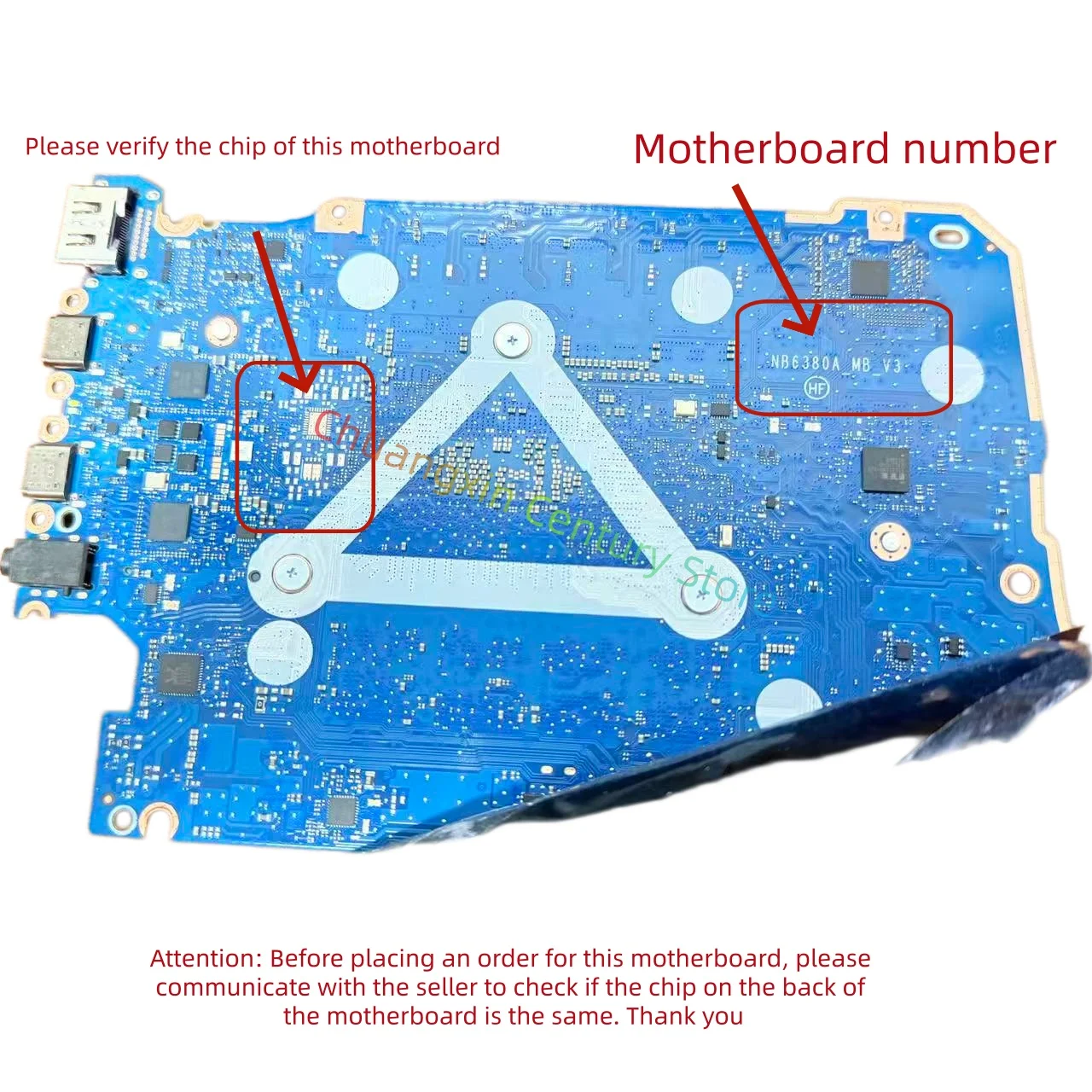 NB6380A-MB-V motherboard for Lenovo Yoga 7 16IRL8 laptop with I5 I7-13TH CPU  RAM:16G 100% tested and shipped