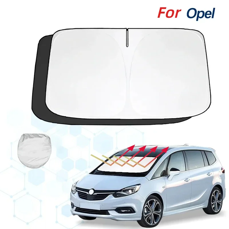 Parasol para parabrisas para Opel Zafira OPC Zafira C, visera protectora plegable que bloquea los rayos UV y mantiene su coche más fresco