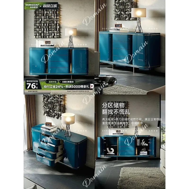 XB Modern Minimalist Italian Luxury Sideboard, Wall Storage Buffet For Living Room Villa, Designer