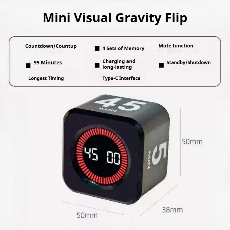 スマートキューブタイマー 生産性研究 子供の視力 デジタルキッチンフリップタイマー