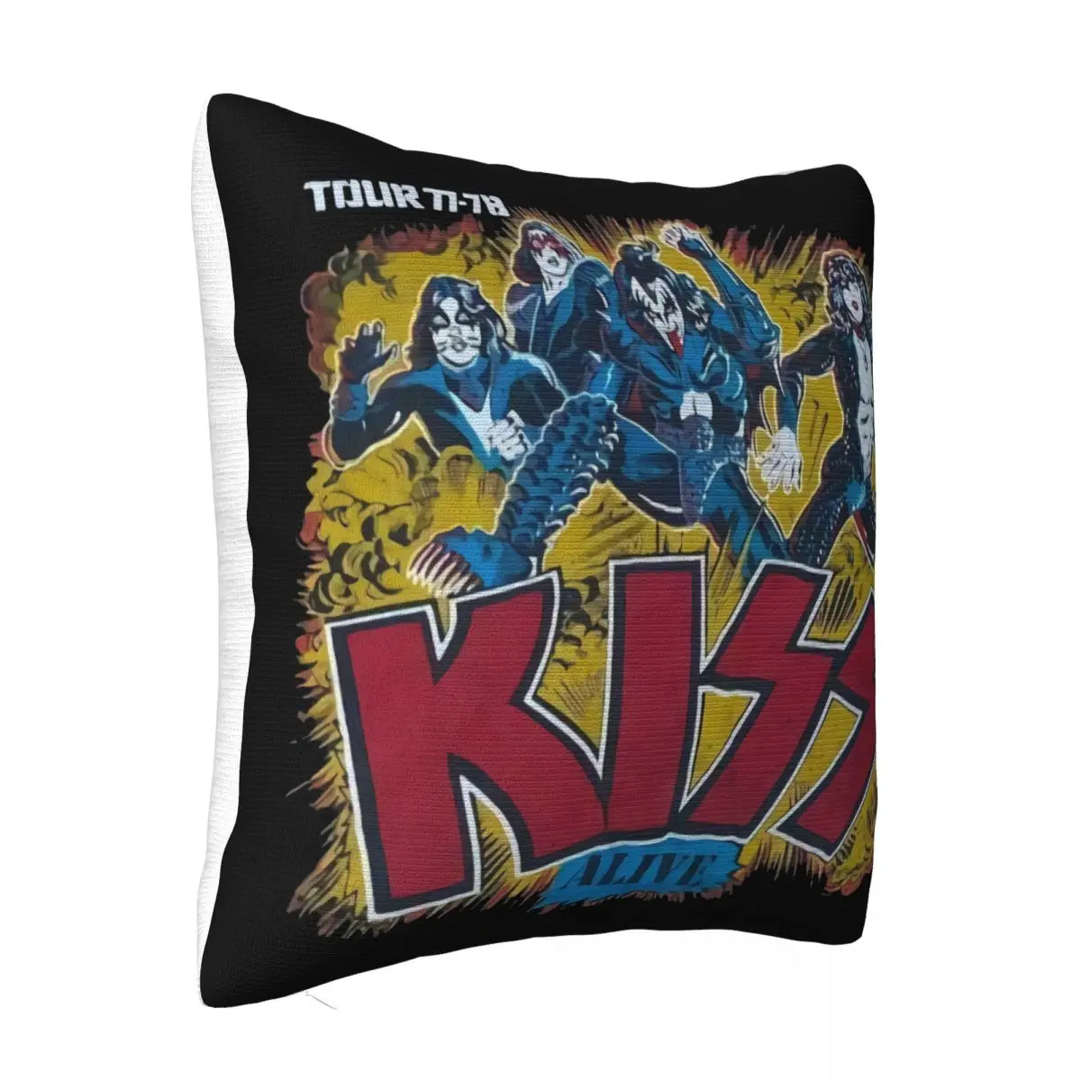 1977 78 Kiss Vintage Concert Tour Rare Rock Band Mens S M L 234Xl Av109 Pillow Case