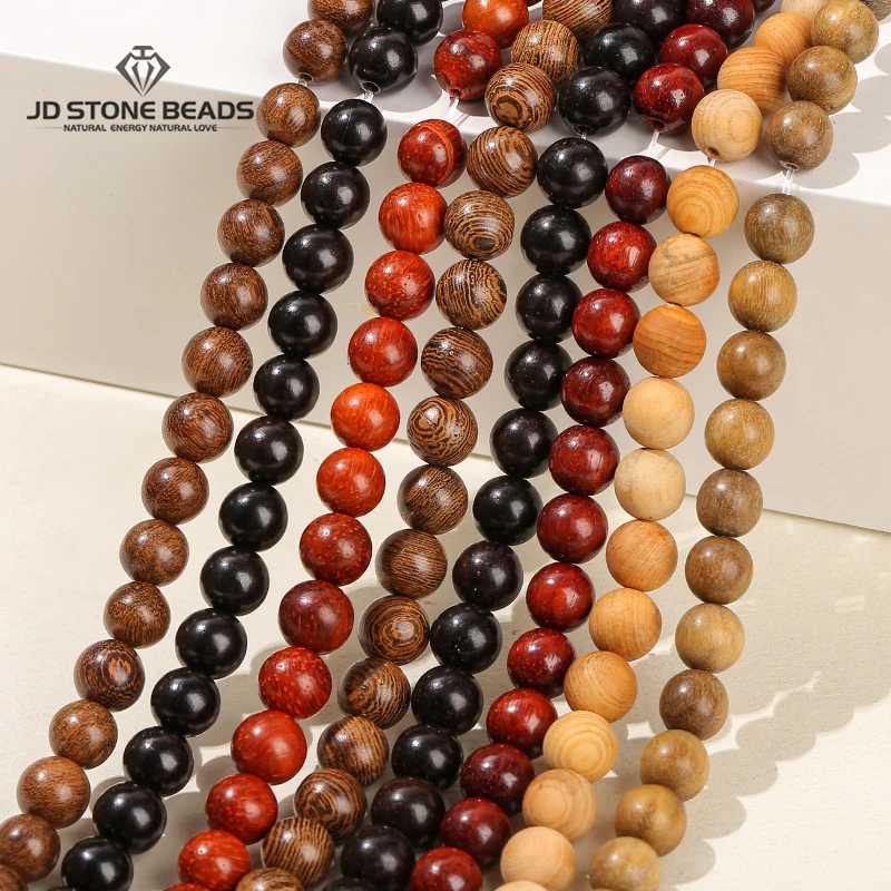 

1-ниточная бусина из натурального дерева, зеленая бусина из сандалового дерева, круглая свободная бусина-разделитель для изготовления ювелирных изделий, браслет, ожерелье, аксессуар