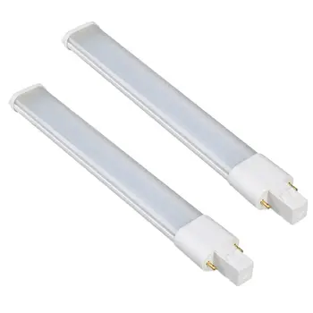 Lâmpada LED com Plug Lateral Horizontal, Leia Table Desk Lamp, substituição da lâmpada, lastro CFL PL-S, 7W, 9W, 13W, PL G23, GX23, 3W4W5W7W, 2PCs
