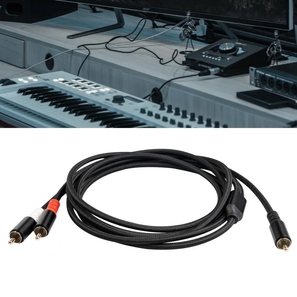 Practical Audio Connector Cable Good Contact Corrosion Resistant Oxygen-free Copper Audio Cable for Amplifier