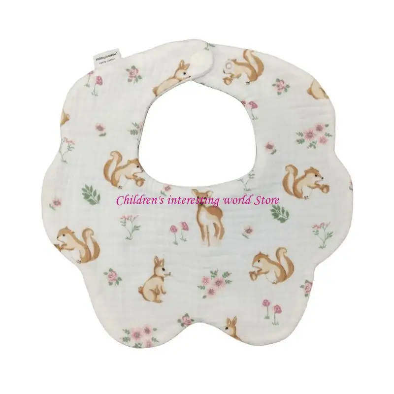 

Saliva Towel Feeding Bibs Soft Breathable Bib Drooling Apron Cotton Burp Cloths 425F