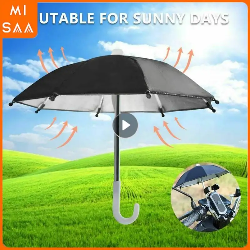 Anti-uv Rain-proof Polyester Mobile Phone Umbrella Cute Craft Anti-permeability 43 G Polyester Car Decoration Waterproof