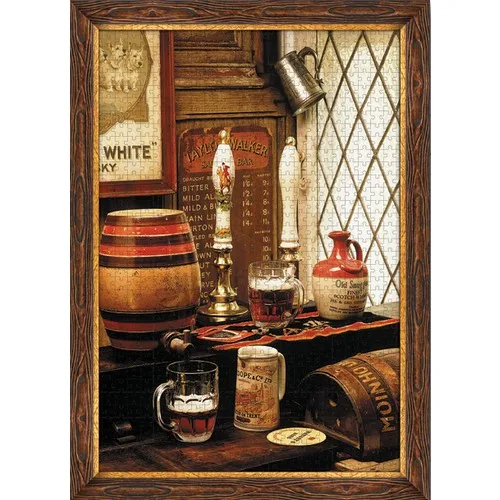 1000 piece Brown Framed Made Puzzle Bar