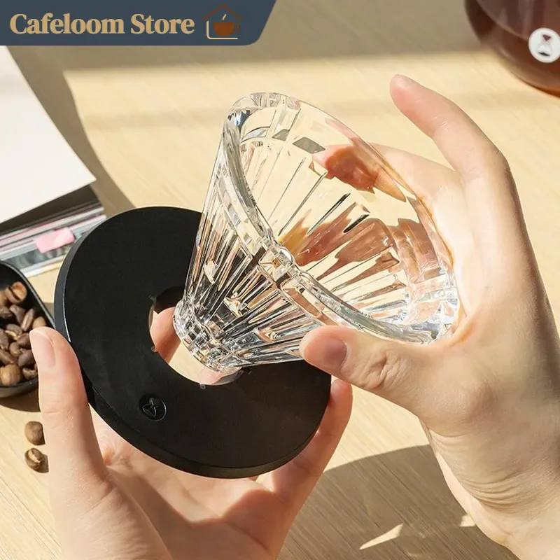 Timemore Crystal Eye Dripper Pour Over Coffee Filter Cup High Heat Resistant Borosilicate Glass Coffee Dripper Coffee Accessory