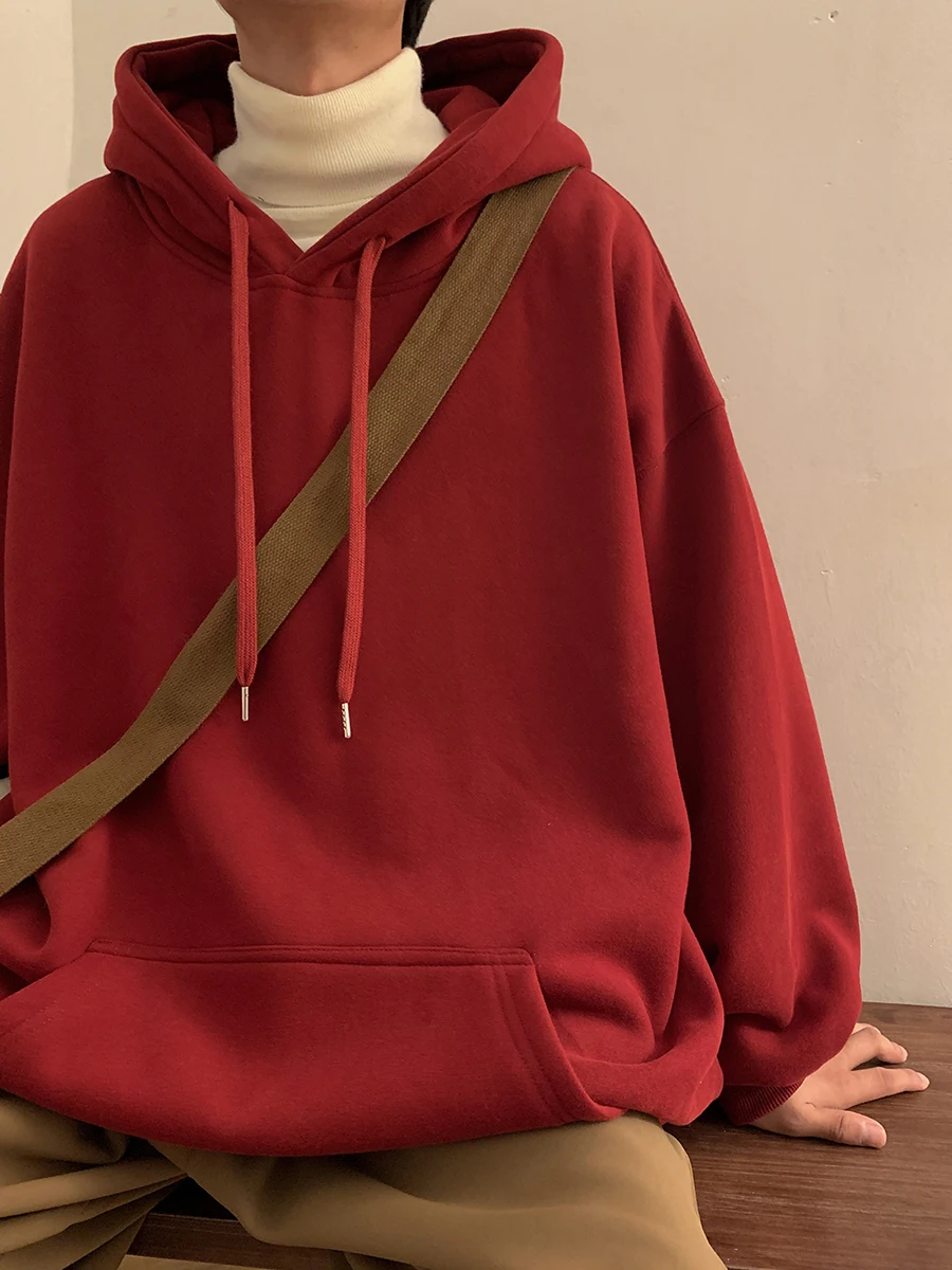 

Spring Autumn American Retro Heavyweight Color Couple Hoodie Men's New Trend Brand Oversize Jacket Loose Fit Youth Casual