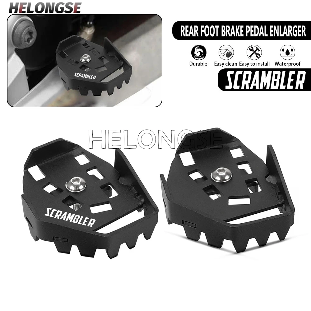 

HELONGSE 2024 Scrambler400 Brake Lever Extension Pedal Step Tip Plate Extender For Ducati SCRAMBLER 800 400 1100 2014-2026 2025