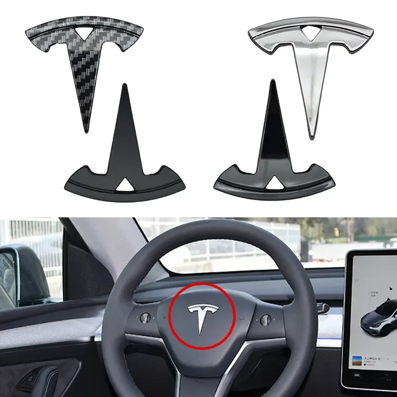 

3D ABS хромированный черный логотип, наклейка на руль автомобиля, эмблема для Tesla Model 3 X Y S, наклейки, сменные аксессуары
