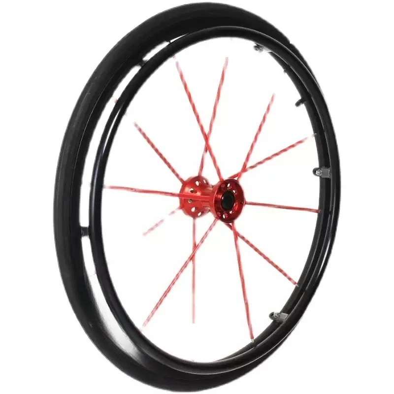 Sports Wheelchair Wheel Rear Wheel 24 Inch Disabled Car Full Set of Accessories Quick Release Wheel Hub with Bearings