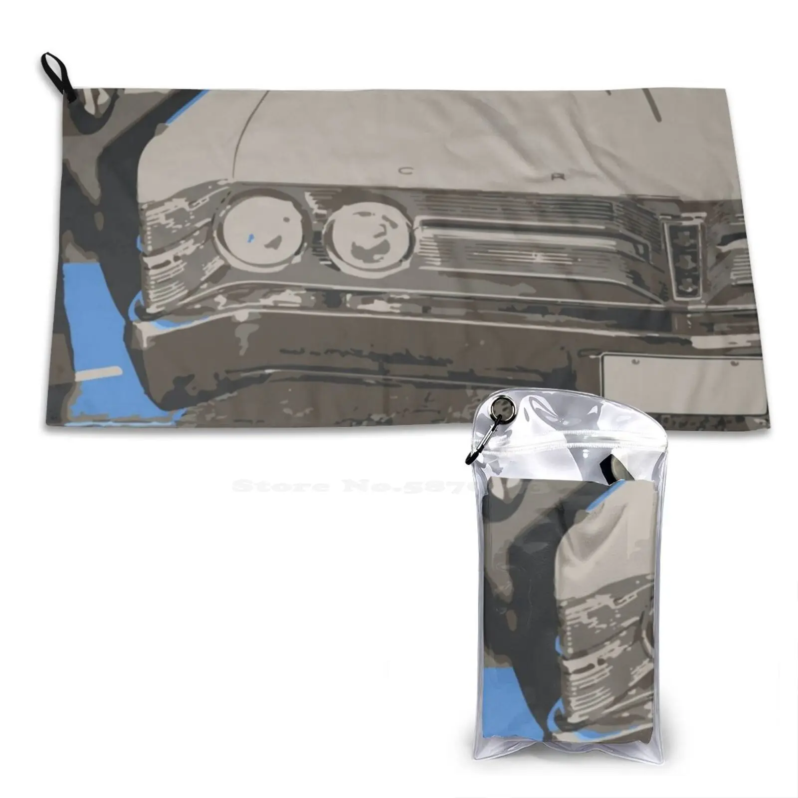 New Yorker Print Washcloth Soft Towel New Yorker Chrysler Classic Old School Car Automobile Hotrod V8 Muscle