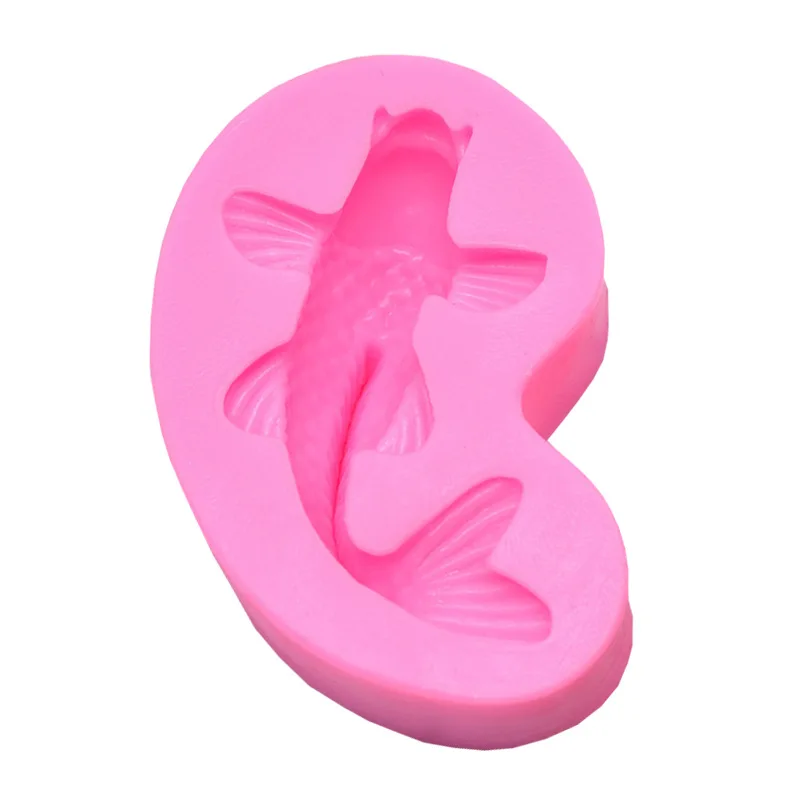 DIY Goldfish Fondant Silicone Mold - 3D Realistic Shaped Carp Fish Sugar Craft Silicone Mold For Boys Girls Birthday Baby Show