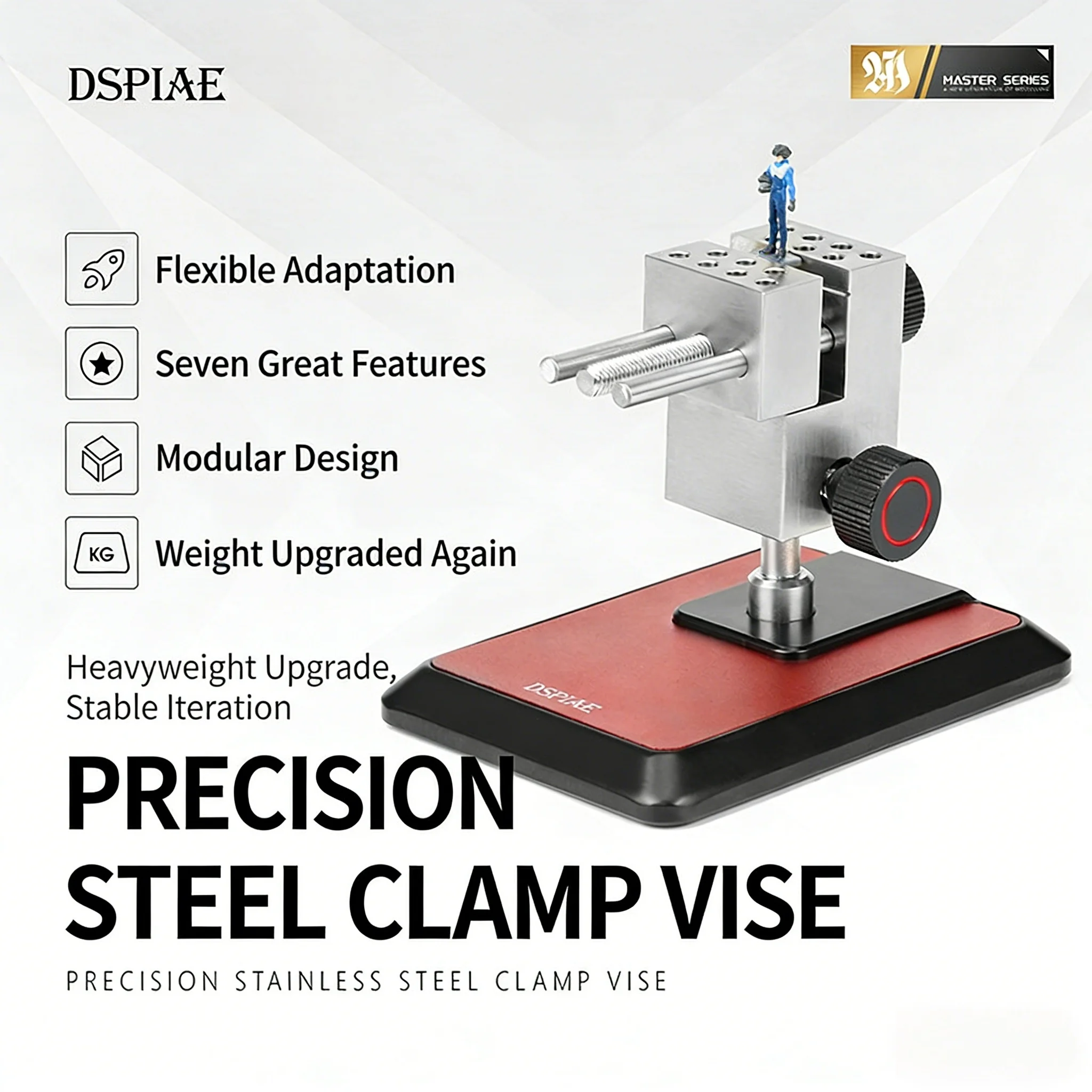 

Прецизионные нержавеющие стальные тиски DSPIAE для производства моделей Gundam, фиксированные трансформируемые тиски для верстака.