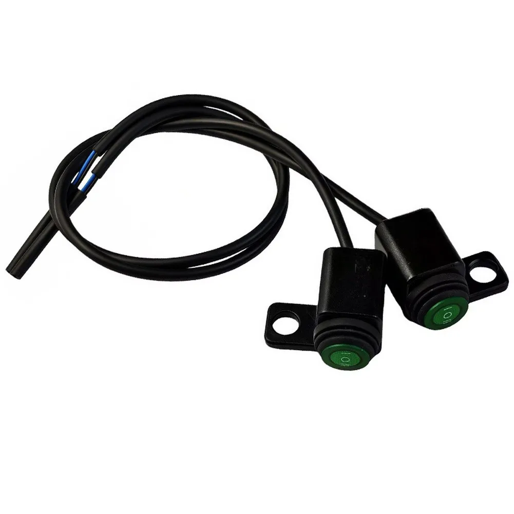 Motorcycle Green Button Waterproof 3 Position Switch Aluminum Alloy Premium Fit