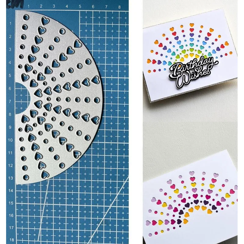 

Hearts Metal Cutting Dies Scrapbooking Photo Album Embossing Paper Card Stencils