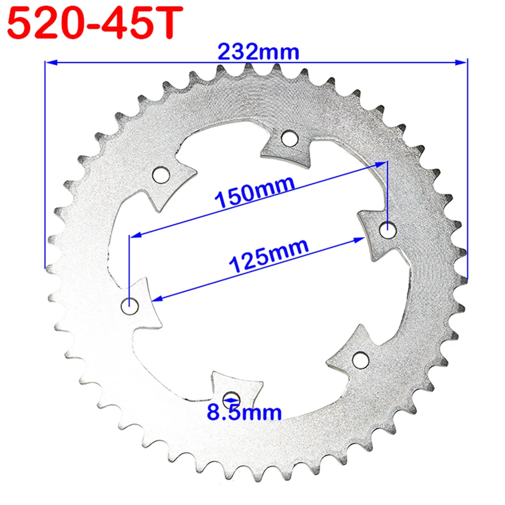 520 45T Universal Rear Sprocket Set Cog for ATV Kart Off Road Motorcycle