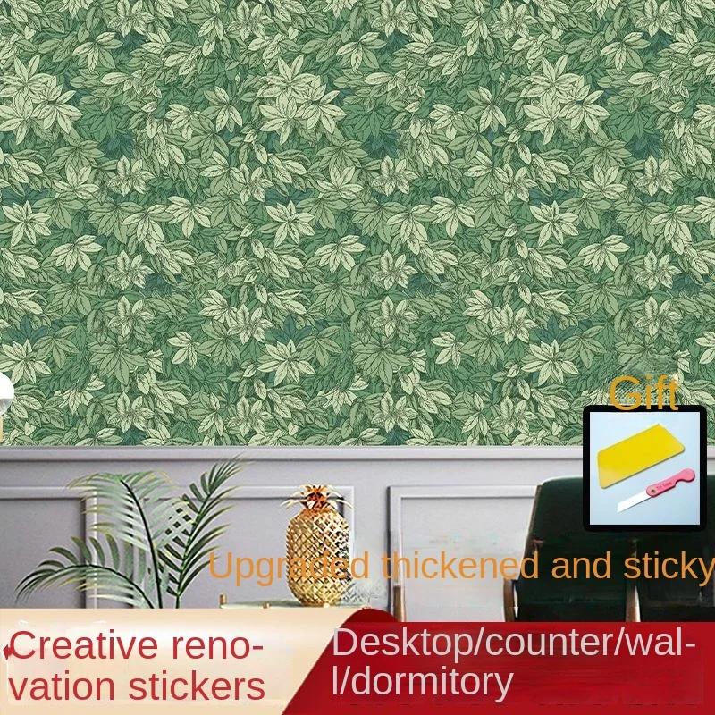 Thickened Waterproof Floral Wallpaper Warm Room Bedroom Floral Self-adhesive Wallpaper Room Home Decoration Wall Stickers