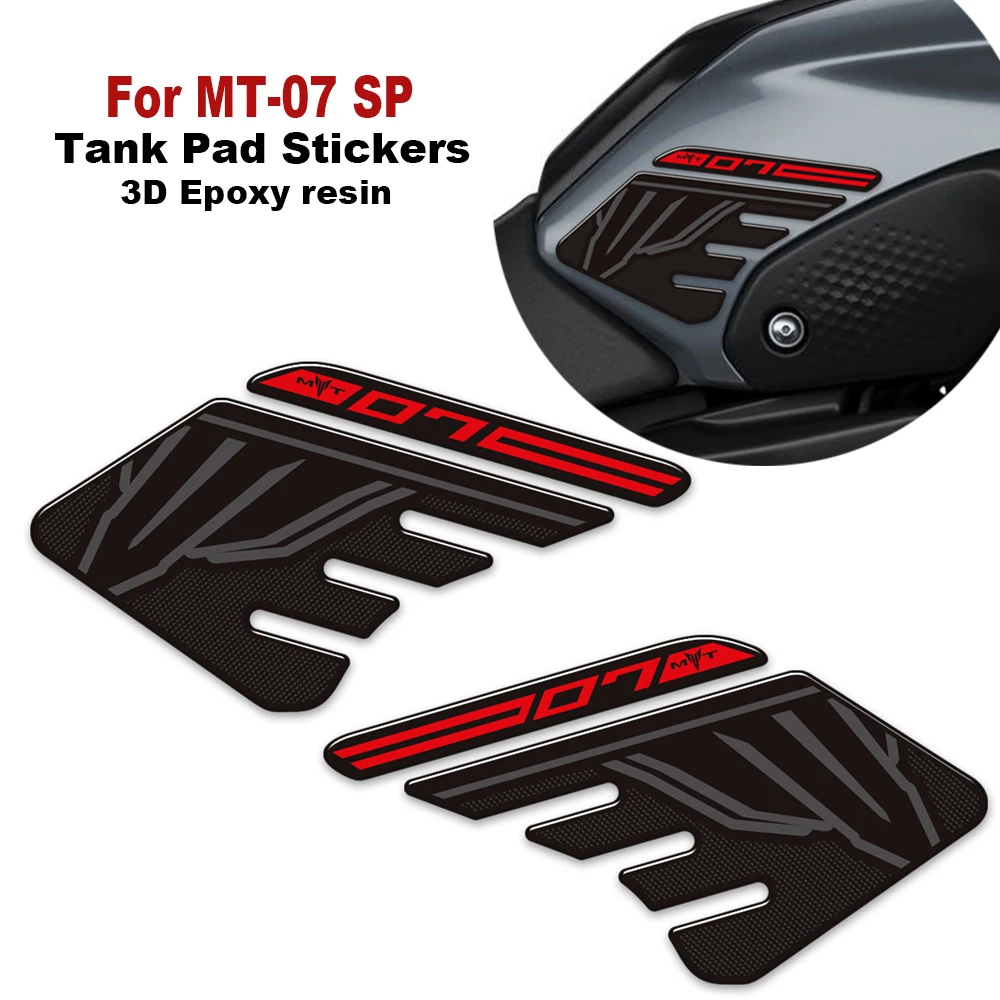 

For Yamaha MT-07 MT07 MT 07 SP 2021 2022 3D resin Motorcycle Tank Pad Side Grips Gas Fuel Oil Kit Knee Stickers Decals