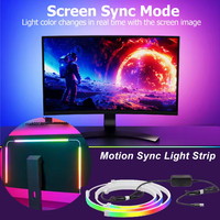 LED Light Strip Computer Screen Colar Sync Monitor Ambilight RGB Lights Ambient Lighting PC Backlight Pickup Light for Game Room