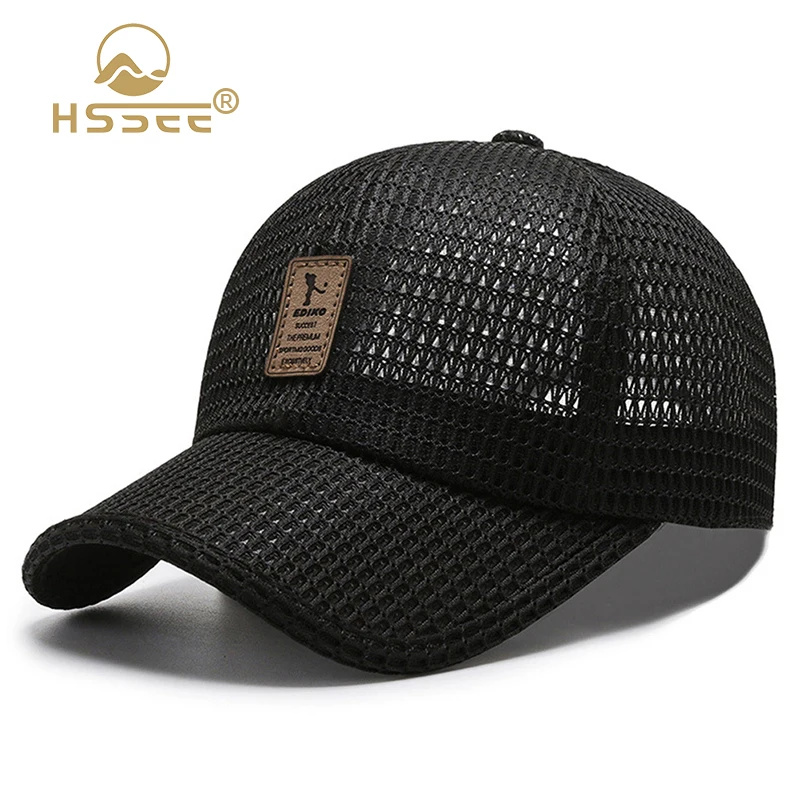 

HSSEE Official Genuine Mesh Baseball Cap Breathable Quick Dry Running Caps For Men Fashion Popular Unisex Male Hat Accessories