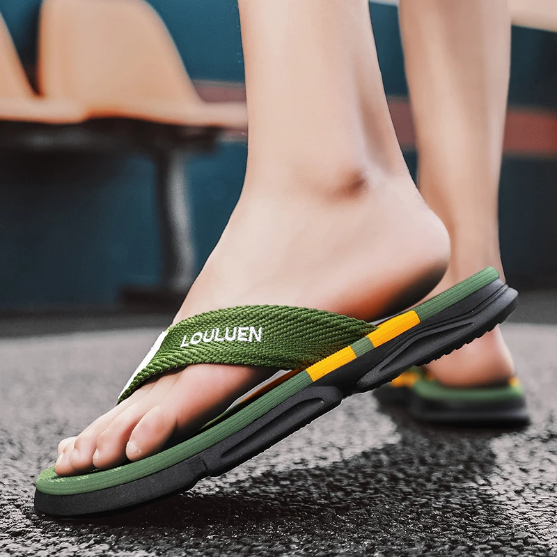 Summer Men's Slippers Flip Flops Outdoor Indoor Comfortable Soft Slides Casual Shoes Men Beach Sandals Outdoor Men Home Slippers image 4