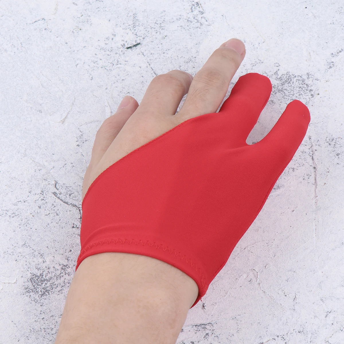 

2 pcs Drawing Glove For Sketch Artist Two Finger Curved Gloves Red Size S Anti-Sweat Wear-Resistant Breathable Thin Protective