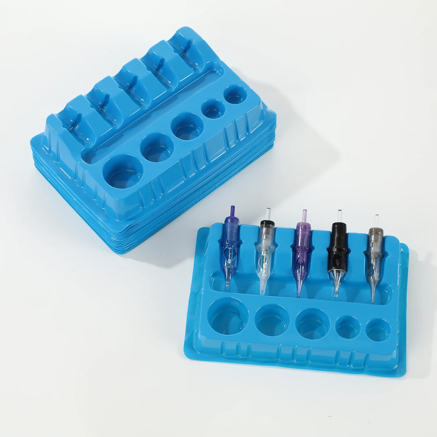 Porte-cartouche de tatouage, plateau d'encre, matériau plastique de qualité, évite les infections croisées, adapté à une fourniture professionnelle de tatouage, 20 pièces