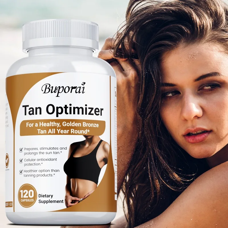 Tan Optimizer - Tanning Capsules, Keeps Skin Hydrated, Enhances Skin Elasticity, Helps Achieve A Healthy, Bronze Glow
