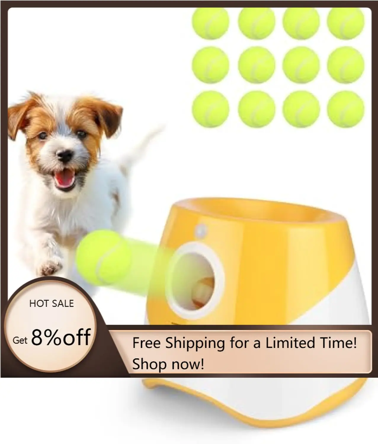 

Hot Selling Pet Products Factory Wholesale Automatic Dog Ball Launcher Thrower 3/6/9M Distance Launcher Thrower for Doggy Puppy