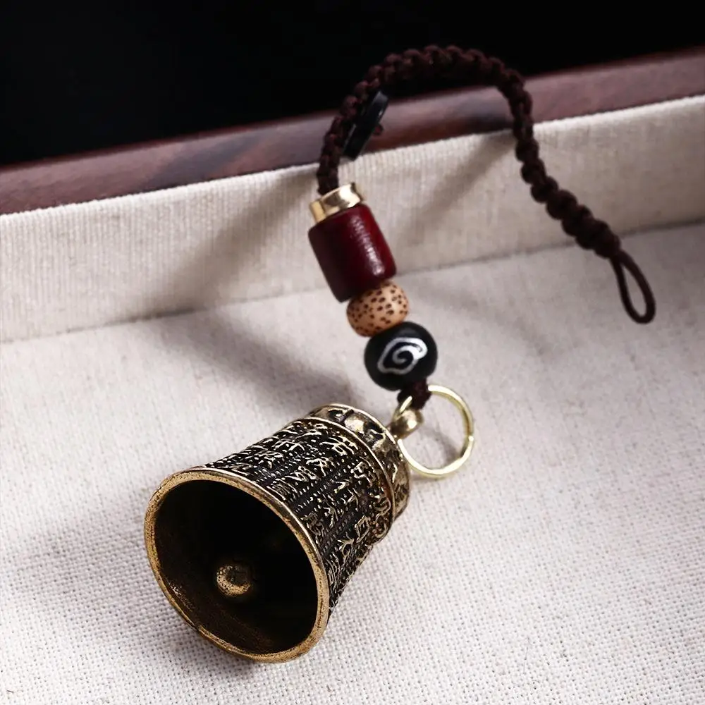 Lanyard Pendants Tibetan Buddhism Brass bell Interior Accessories Car Accessories Car Key Chain Car Key Chain Keyfob Key Rings